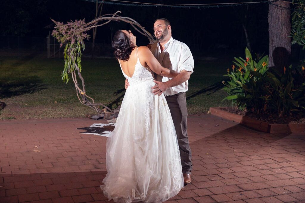 Bride and groom first dance.